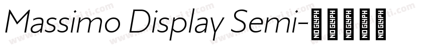 Massimo Display Semi字体转换